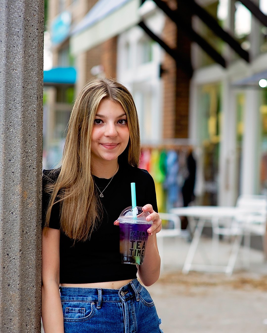 senior-pictures-north-metro-atlanta Senior pictures in North Metro Atlanta - Woodstock featuring a bubble tea